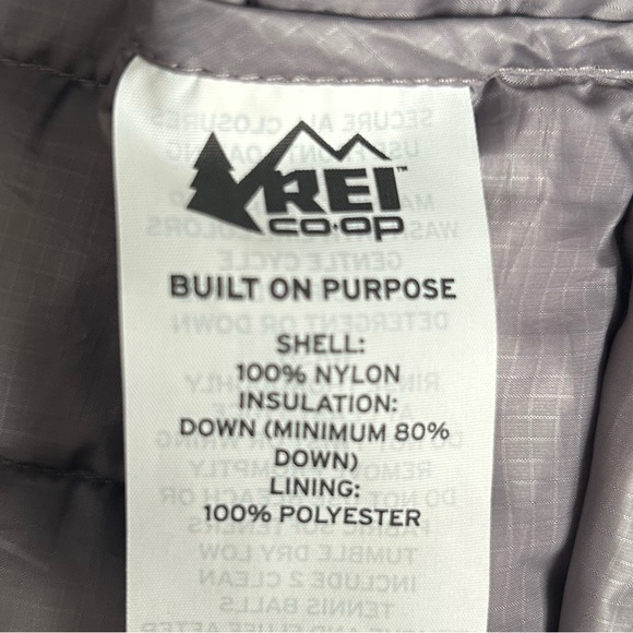 REI Boys Down Vest Grey EUC Size 10 -12 Kids Youth Unisex - Picture 7 of 13